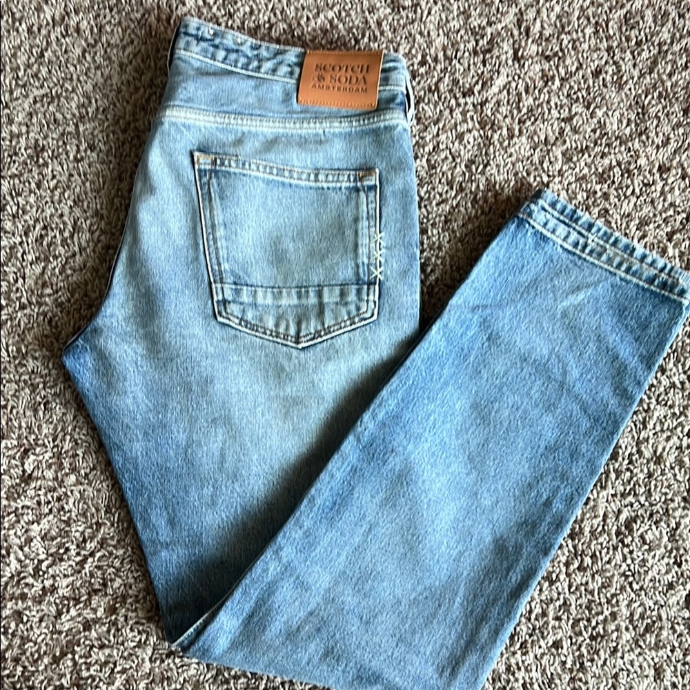 Scotch & Soda Blue Straight Jeans Classic Style- Ralston